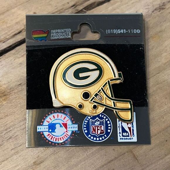 GREEN BAY PACKERS Football Vintage 1990s Hat Lapel Pin - BRAND NEW - SOLD AS IS - Picture 1 of 5